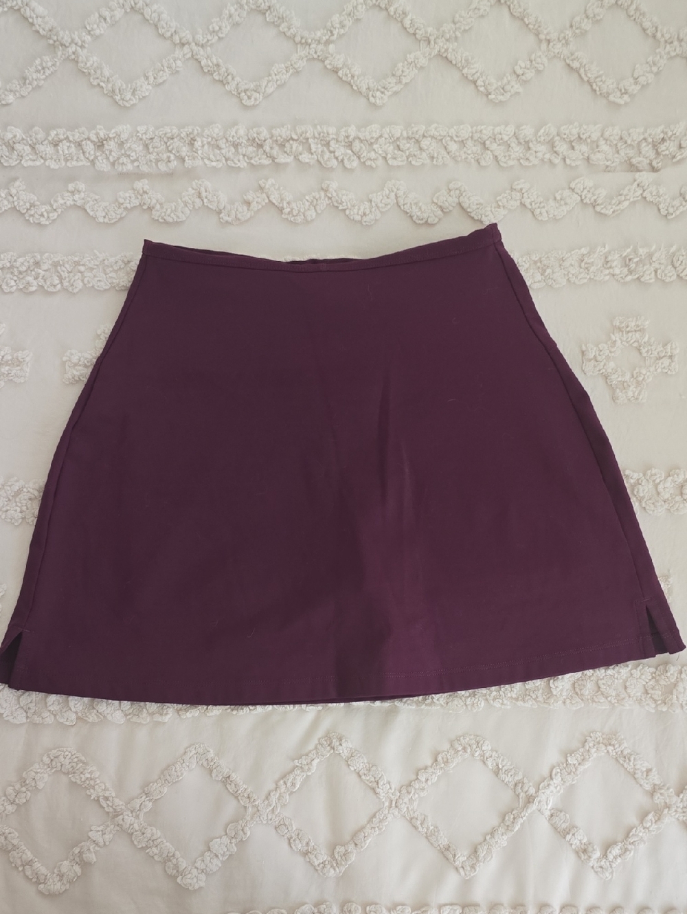 Girlfriend Collective Plum A-Line Mini Skort